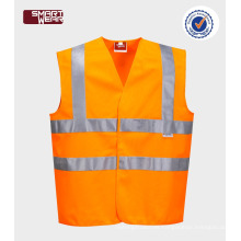 Malla 100% poliéster HI-VIS Chaleco reflectante de seguridad vial